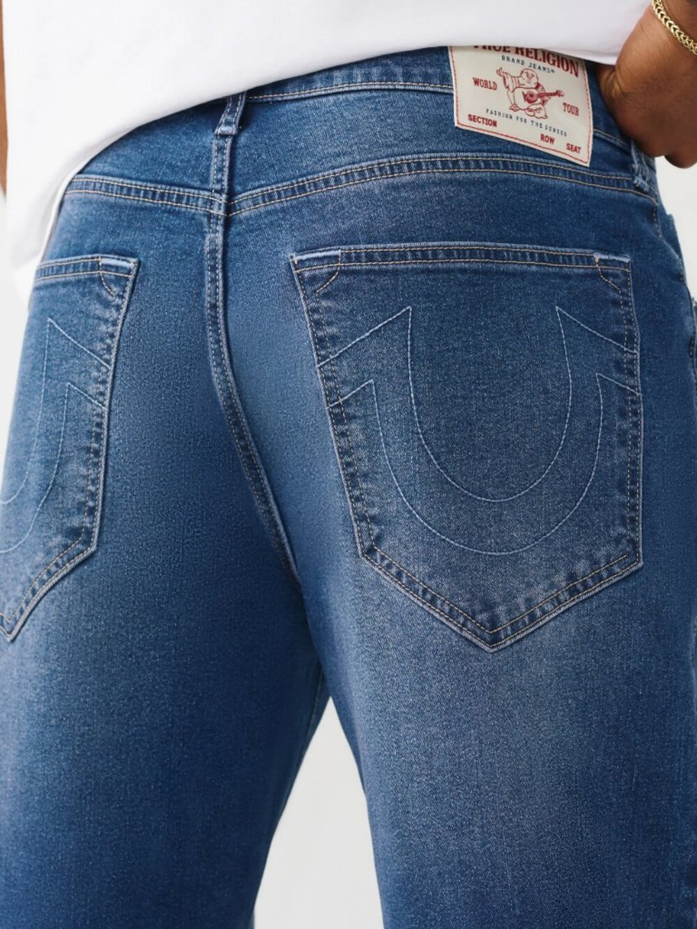 TRUE RELIGION Men's Jeans Size 34 Relaxed Straight Fit Blue